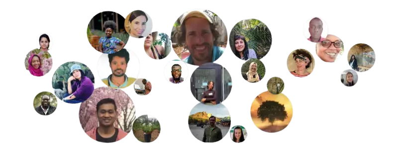 A collage of community members